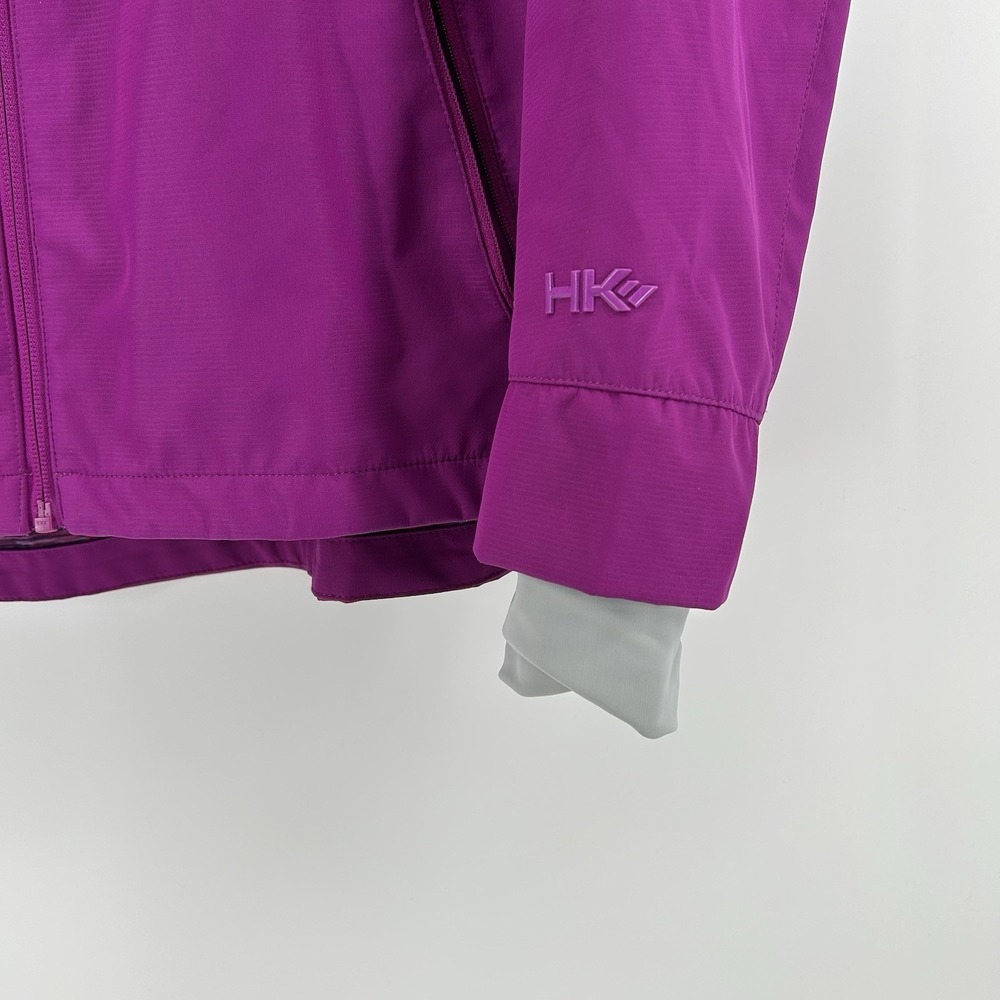 Performance Windbreaker Full Zip Rain Jacket Purple Womens Large Gorpcore Winter - Picture 6 of 9